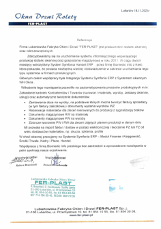 Lubartowska Fabryka Okien i Drzwi FER-PLAST Sp. z o.o. 